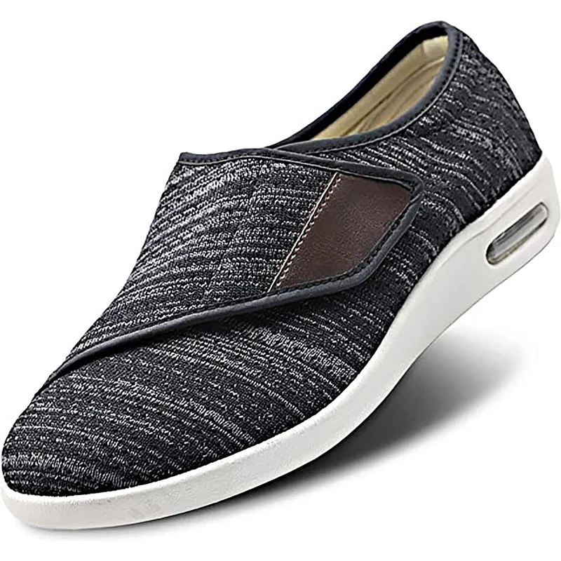 Scarpe Diabetiche Da Uomo – Calzature Ortopediche Extra Larghe Con Chiusura Regolabile, Leggere E Traspiranti, Per Piedi Gonfi E Alluce Valgo - 2