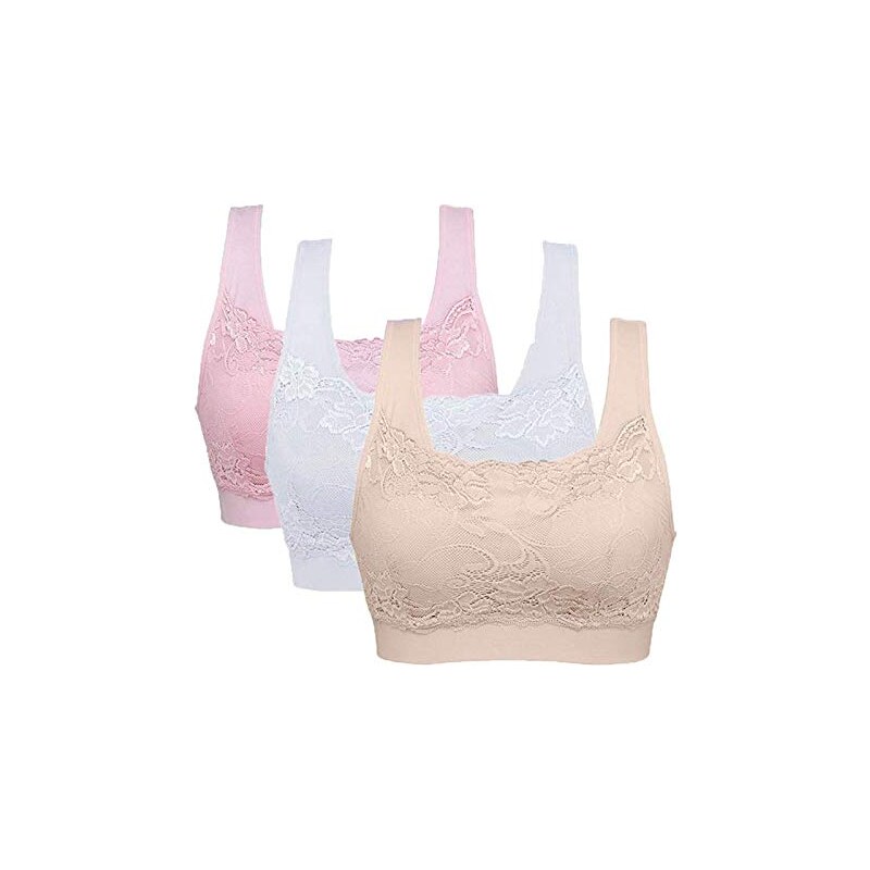 KOUZHAOA Reggiseni Donna Con Stringa Antiurto In Esecuzione Fitness Di Grandi Dimensioni Reggiseno Sportivo In Cotone
