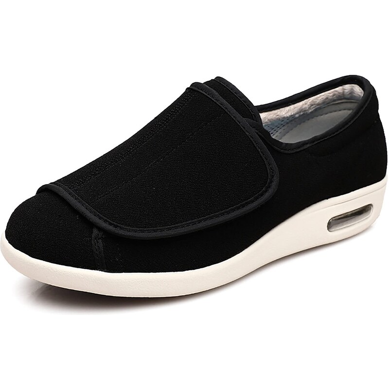 Scarpe Da Passeggio Per Diabetici Uomo – Tomaia In Mesh Traspirante, Suola Antiscivolo, Chiusura A Strappo Regolabile, Per Piedi Gonfi E Alluce Valgo