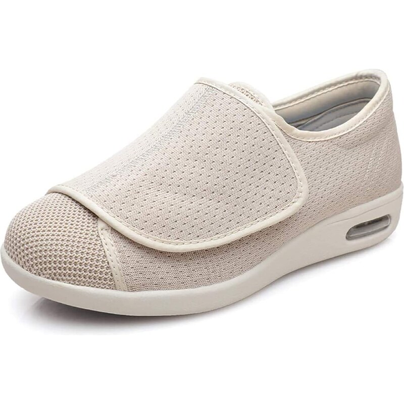 AEHO Pantofole Postoperatorie Per Anziani E Diabetici – Scarpe Regolabili Con Strappo, Leggere, Suola Antiscivolo, Soletta Memory Foam Rimovibile, Nero, Taglia 41/255mm
