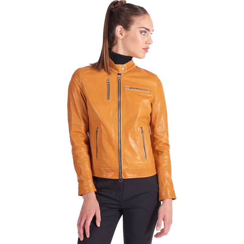 Bikers Gear UK Giacca In Pelle Da Moto Vintage Custom Cafe - Foto 8