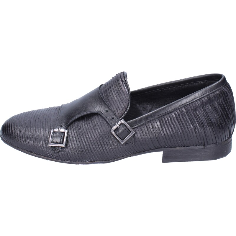 +2 PIU' DUE - Zooode.com - Mocassini Uomo Scarpe con fibbia pelle nero| Tg. 40 (Ultimo in Stock)