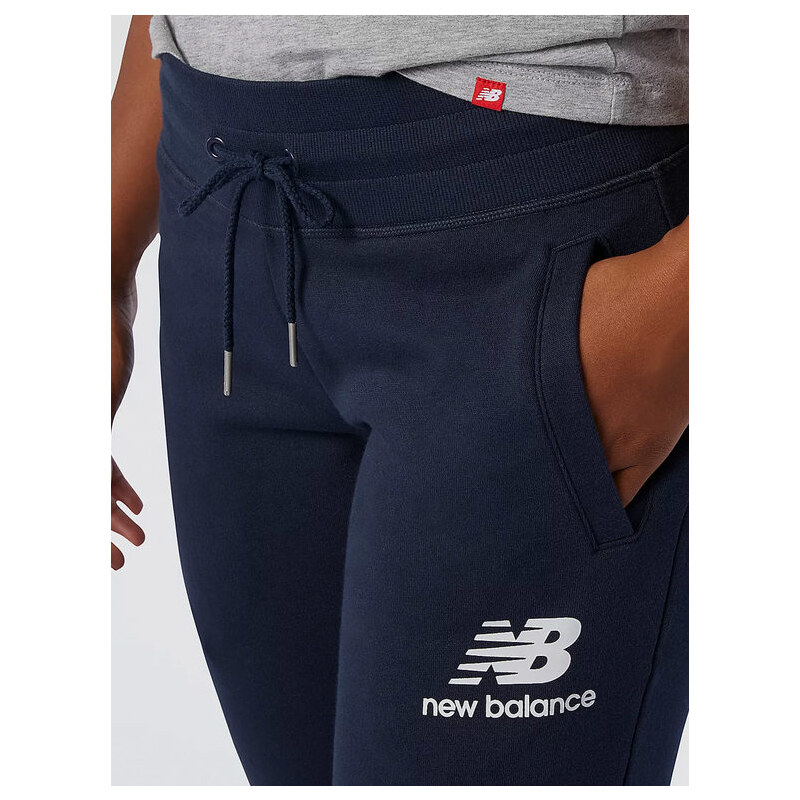 New Balance Esse Ft Sweatpant Pantaloni Sportivi Donna e Shorts Blu Taglia M
