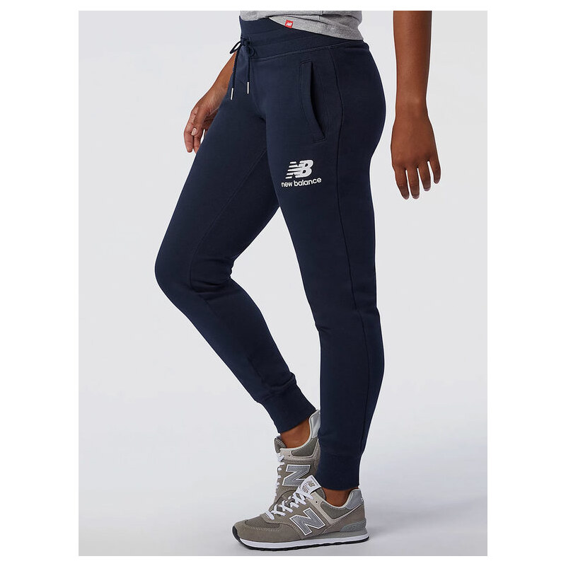New Balance Esse Ft Sweatpant Pantaloni Sportivi Donna e Shorts Blu Taglia L