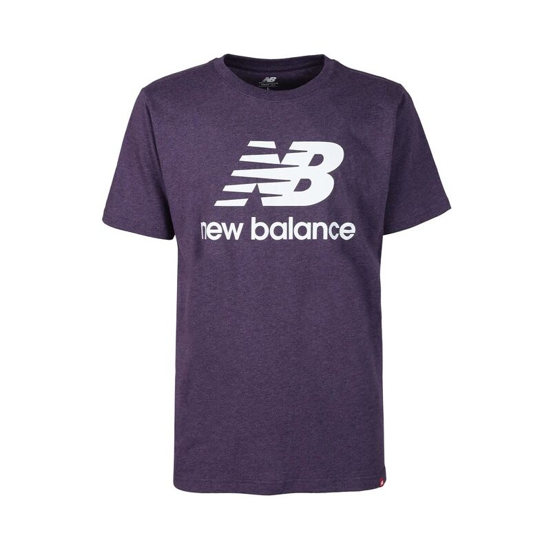 New Balance T-shirt Manica Corta Uomo Con Scritta Viola Taglia L