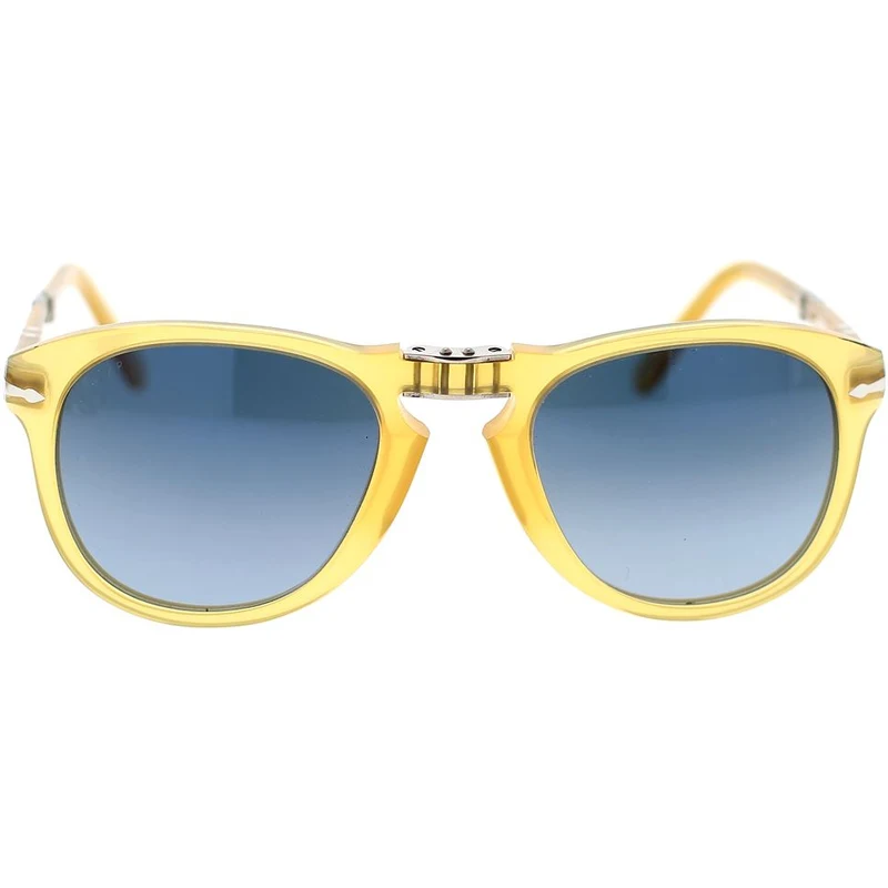 Occhiali Da Sole Persol Steve McQueen Modello 714 - Giallo 54 Folding 204/P1 - Made In Italy