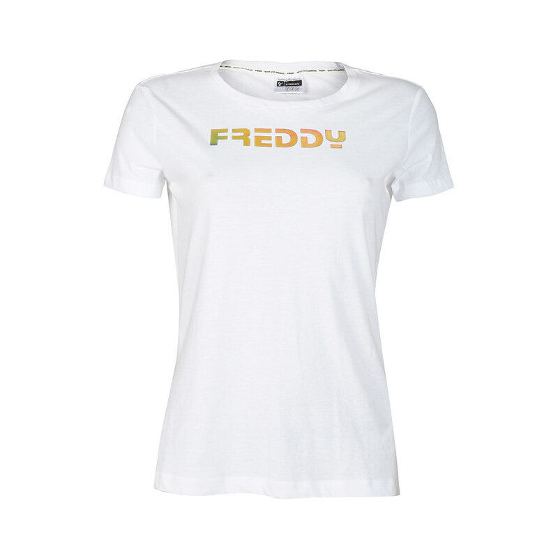 Freddy T-shirt Manica Corta Donna Con Scritta Bianco Taglia Xl