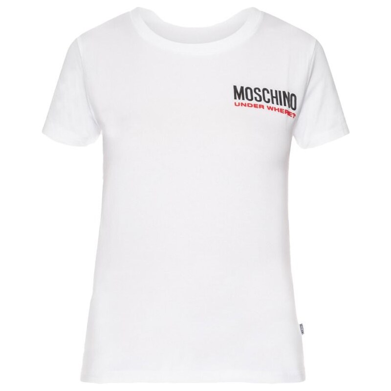 MOSCHINO T-Shirt Bianca "Under Where"