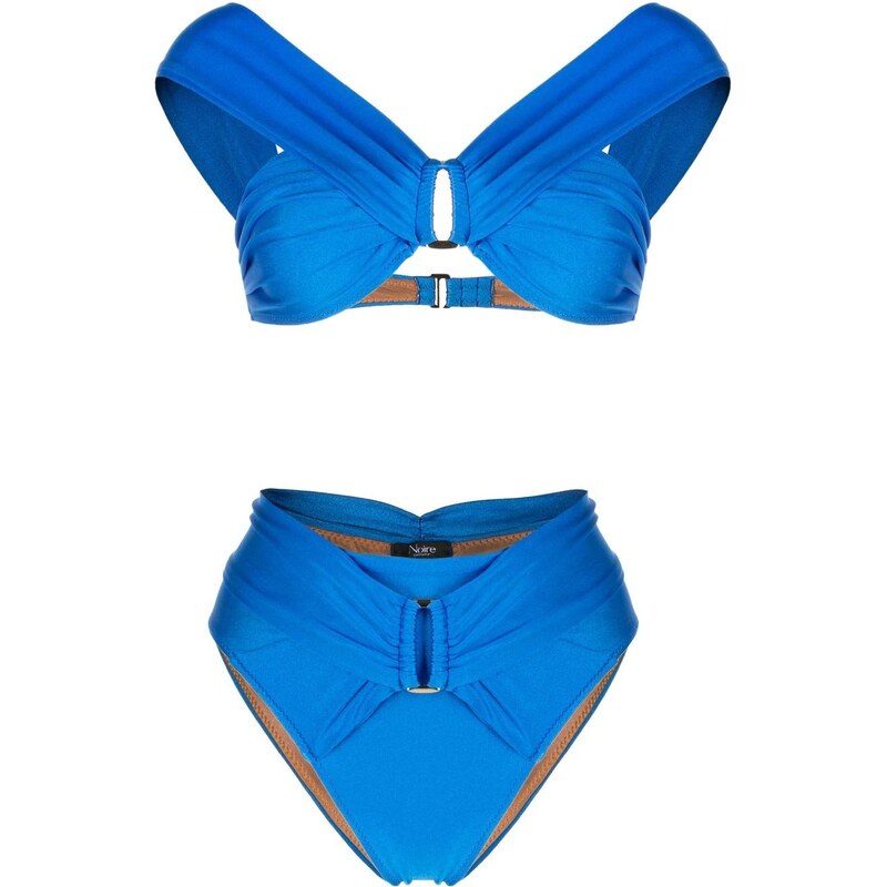 Noire Swimwear Set bikini con fibbia - Blu