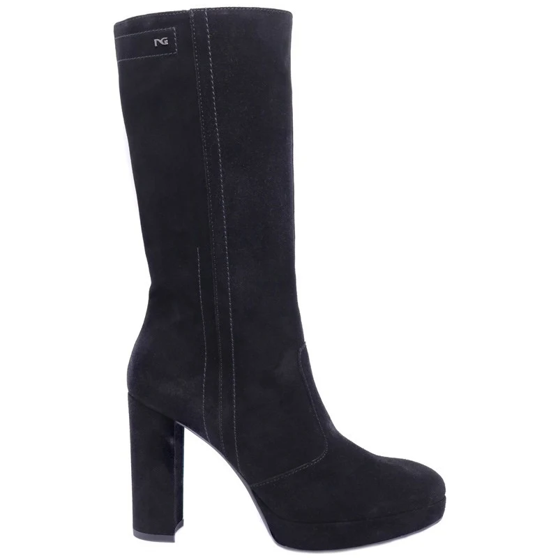 NERO GIARDINI Stivali donna in camoscio