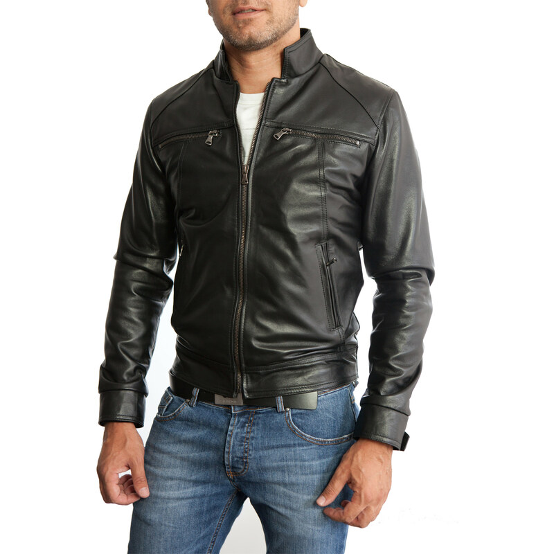 Giubbotto Giacca In Vera Pelle Uomo Slim Produzione Artigianale  Cod.090-Oultet RindwayGenuine Leather Jacket Biker Coat Men's Slim Hand  Made in Italy 
