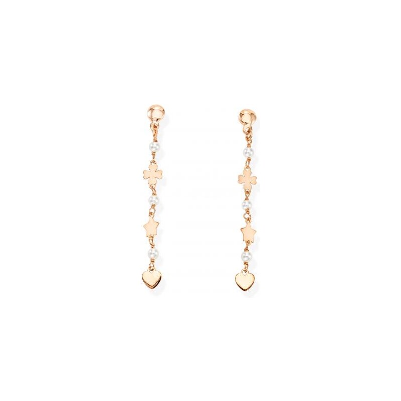 Orecchini Lunghi Dorotea Con Perle D'acqua Dolce E Medaglia Romana – Argento Vermeil 3 Micron, Fatti A Mano