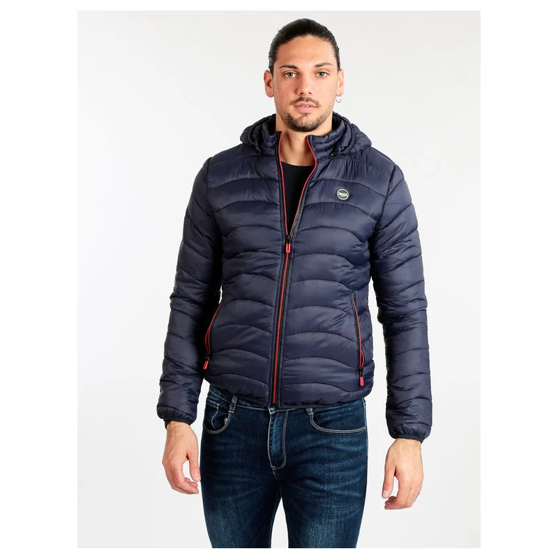 Lonsdale Piumino Uomo Con Cappuccio Giacconi e Giubbotti Blu