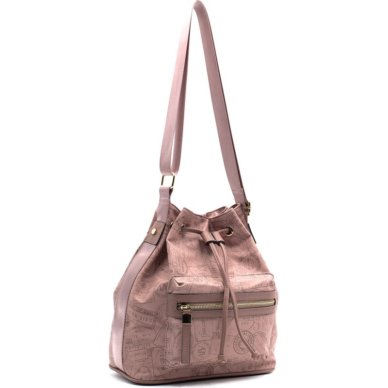 ALV by Alviero Martini - Borsa a secchiello impermeabile in poliuretano con inserti di alta qualità per Donna