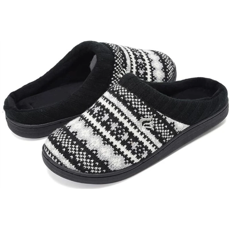 AUFIKR Pantofole da donna in memory foam, soffici senza lacci, in pelle scamosciata, Grigio, 44/45 EU