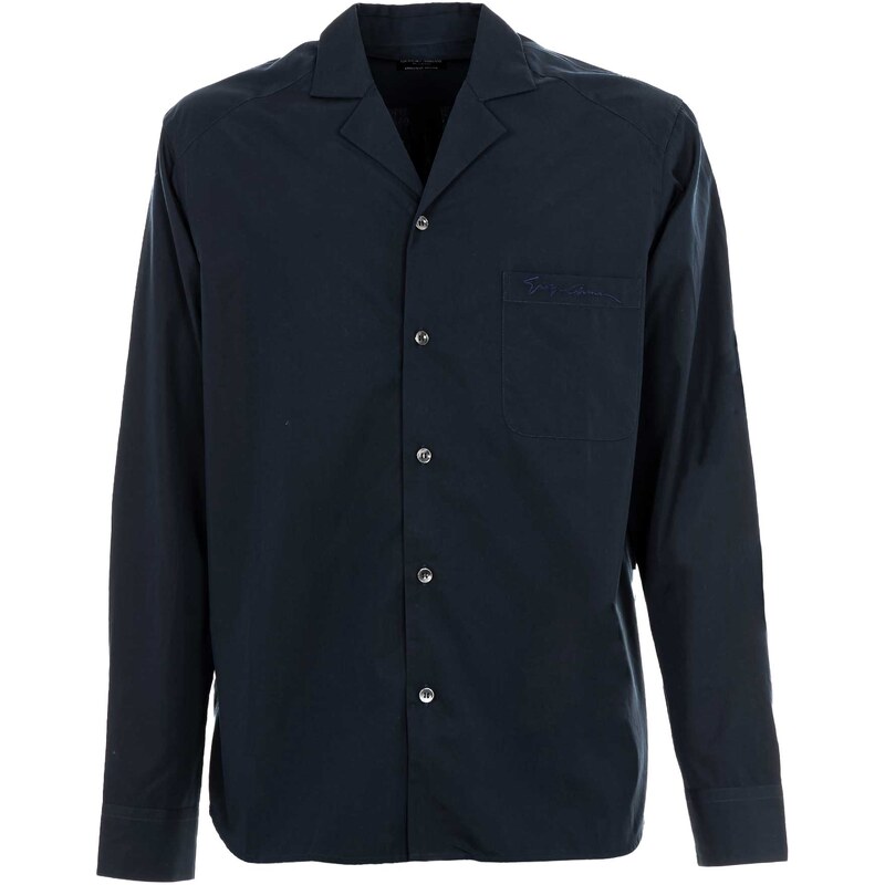ARMANI | Camicia Tinta Unita Manica Lunga Blu Notte Uomo | WSCVTT-WS27C