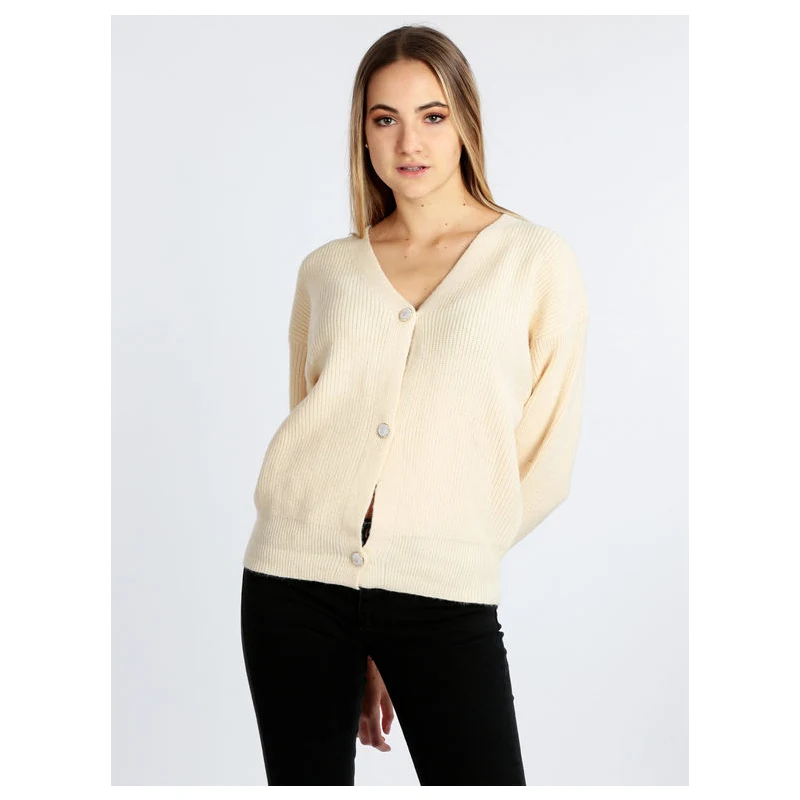 Cardigan Donna Maglia Leggera Con Bottoni - Maniche Lunghe, Scollo Rotondo, 80% Viscosa 20% Nylon, Perfetto Per La Mezza Stagione