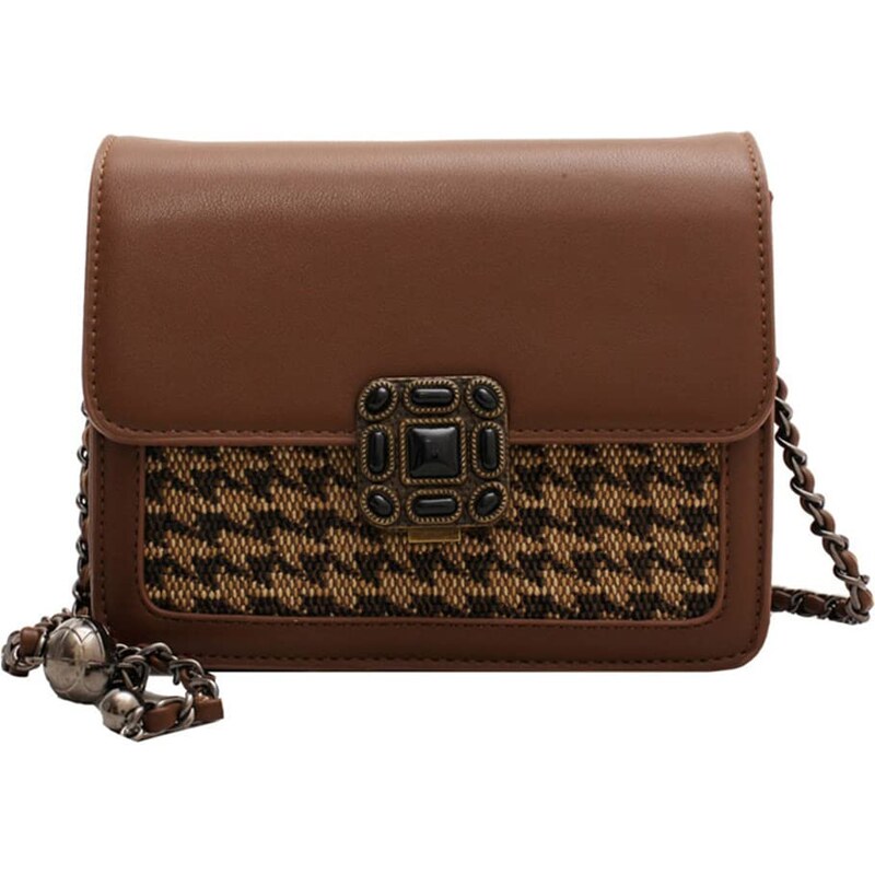 Borsa A Tracolla E Satchel Donna – Color Cachi, 2 In 1: Tracolla E A Mano, 4 Colori Disponibili - 3