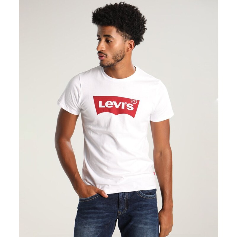 Levi's T-Shirt Housemark Standard Uomo - Bianca logo rosso