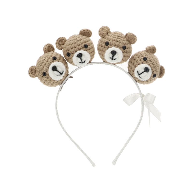 Fermagli per capelli bambina con fiocco - pink bear