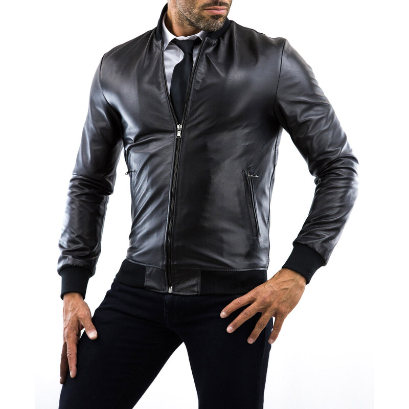 Giubbotto Giacca In Vera Pelle Uomo Slim Produzione Artigianale  Cod.191-Outlet RindwayGenuine Leather Jacket Biker Coat Men's Slim Hand Made  in Italy 