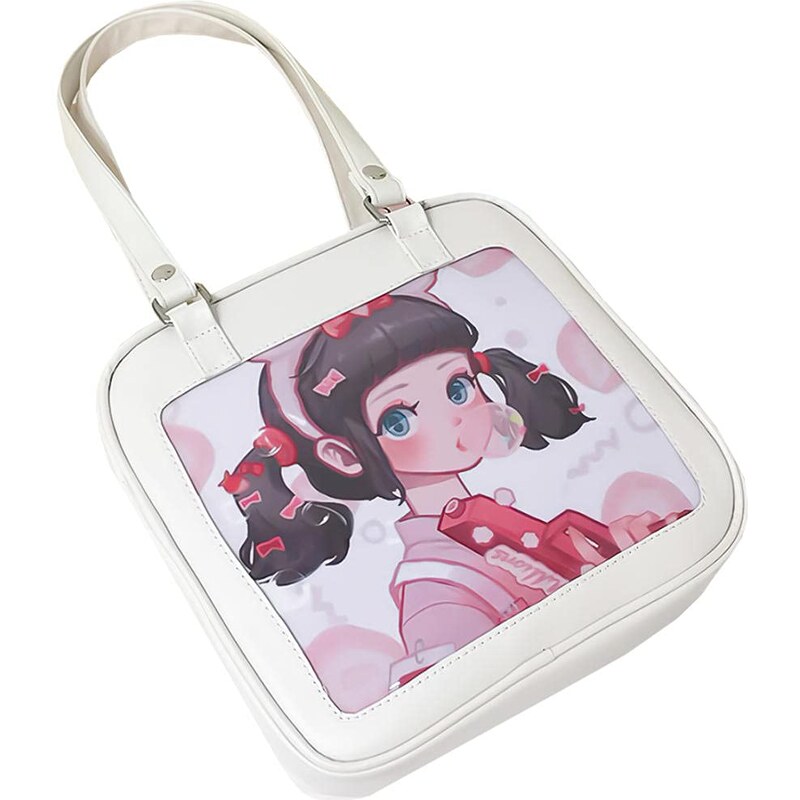 Borsa A Tracolla Ita Bag Con Finestra Trasparente - Volant In Pizzo, Spallacci Regolabili, Stile Y2k