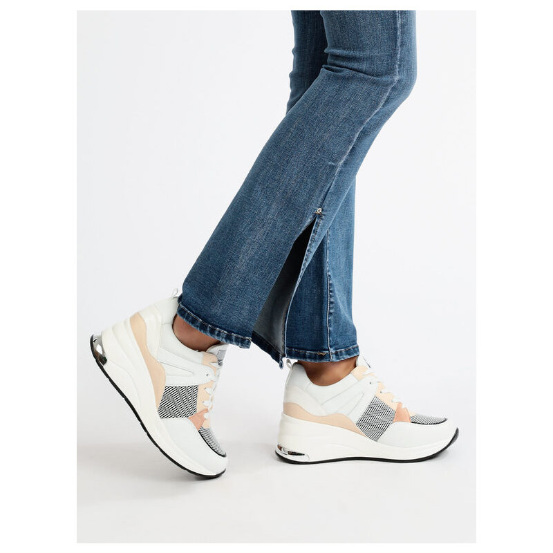 Queen Helena Sneakers Donna Con Zeppa Bianco Taglia 38 Stileo.it