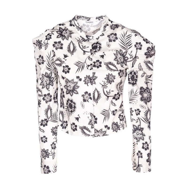 GLAMOROUS Camicia in Cotone Bianca Paisley