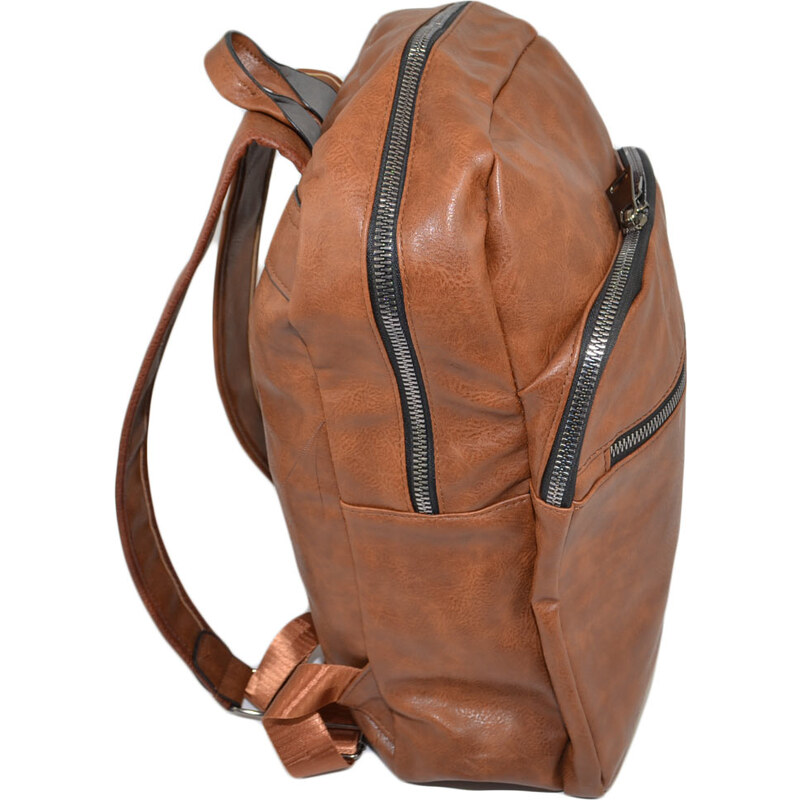 Malu Shoes Zaino cuoio uomo borsa medio rettangolare 13 pollici laptop portatile pu pelle con zip backpack casual elegante