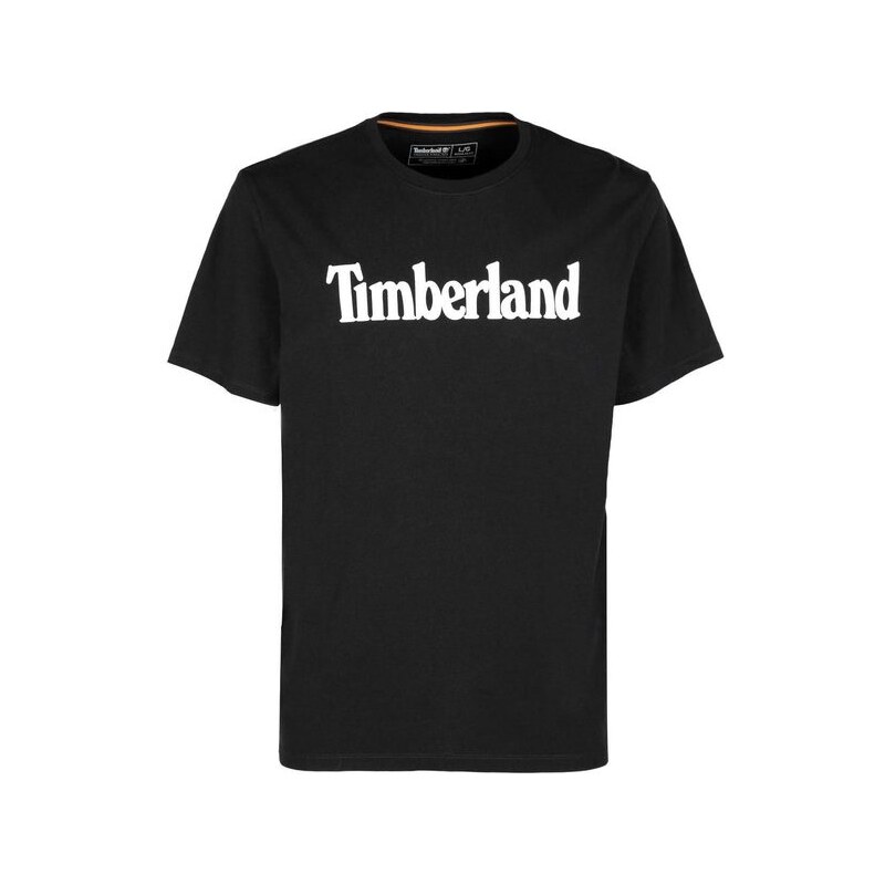 Timberland T-shirt Uomo In Cotone Biologico Con Scritta Nero Taglia 3xl