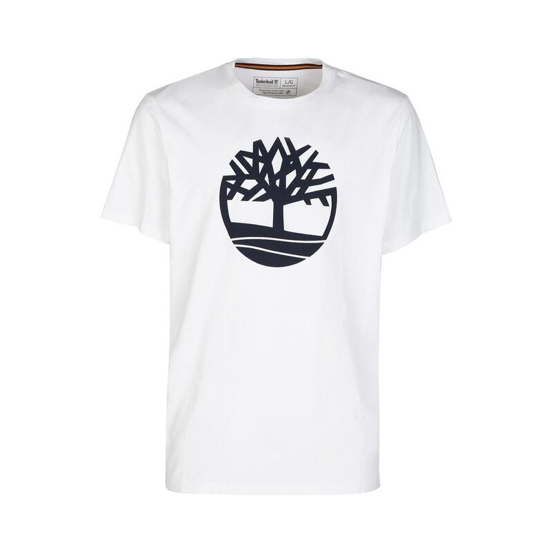 Timberland T-shirt Uomo In Cotone Biologico Bianco Taglia Xl