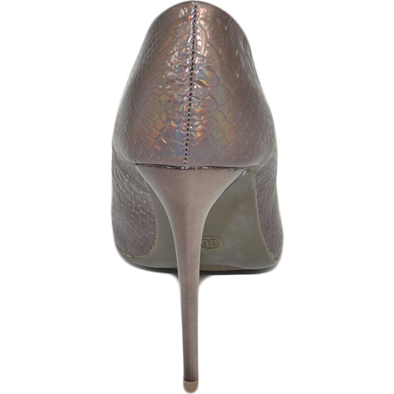 Malu Shoes Decollete' donna punta canna di fucile lucide tacco a spillo 12 comode effetto sirena cocco scarpe cerimonie eventi