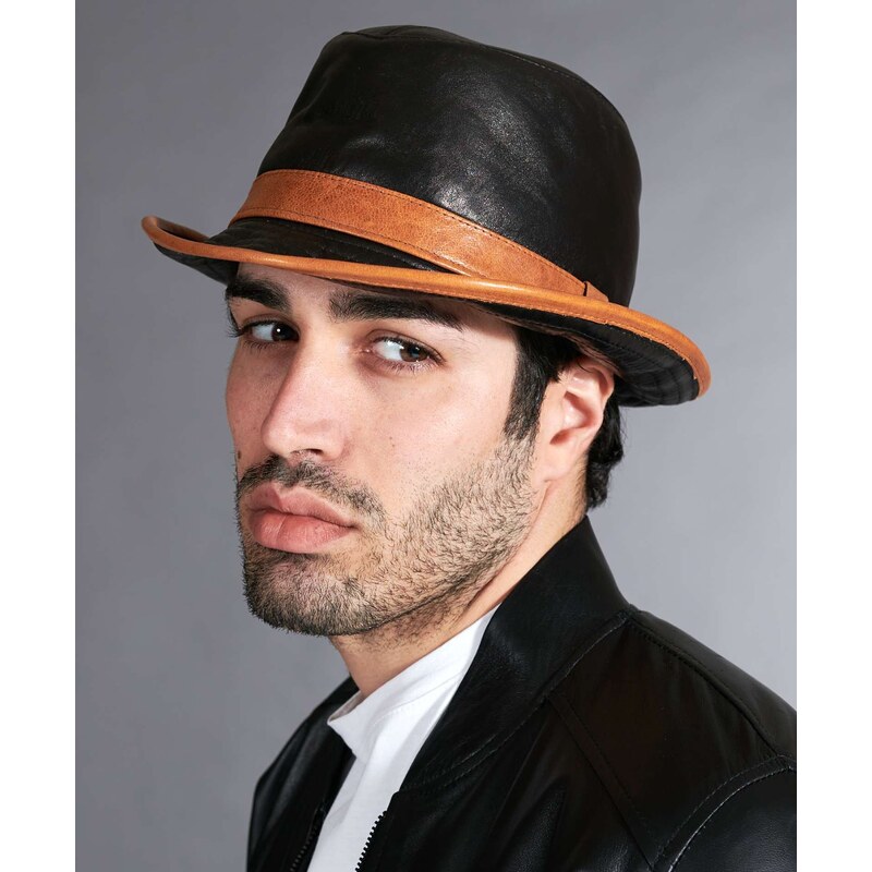 Cappello Newsboy In Vera Pelle - Berretto Piatto Uomo Regolabile Per Stile Classico - Foto 5
