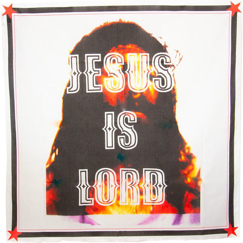 GIVENCHY Foulard Bianco in Cotone Jesus is Lord