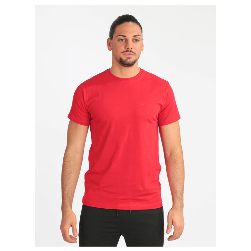 Coveri Collection T-shirt Girocollo Da Uomo Manica Corta Rosso Taglia Xxl