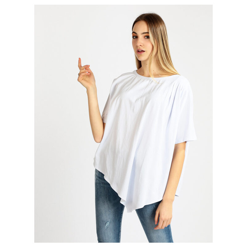 Sun Sun Sun Maxi T-shirt Donna Oversize Manica Corta Bianco Taglia Unica Sun Sun Sun Maxi T-shirt Donna Oversize Manica Corta Bianco Taglia Unica