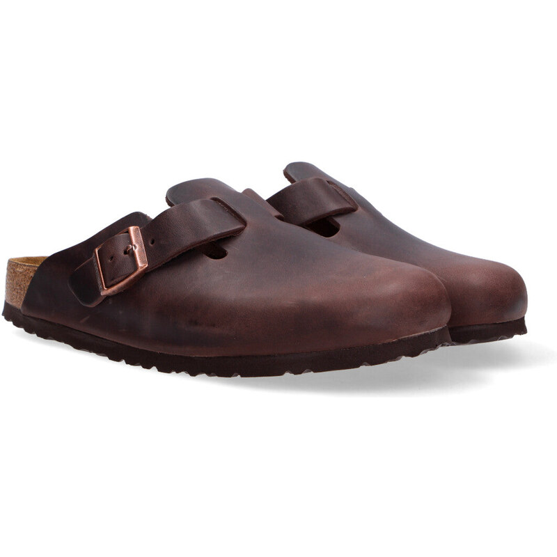 Birkenstock Boston pelle oliata marrone