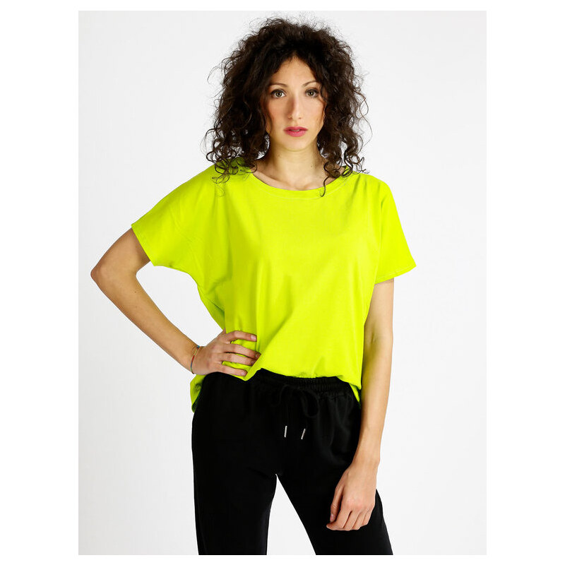 Solada T-shirt Donna Oversize Manica Corta Verde Taglia Unica