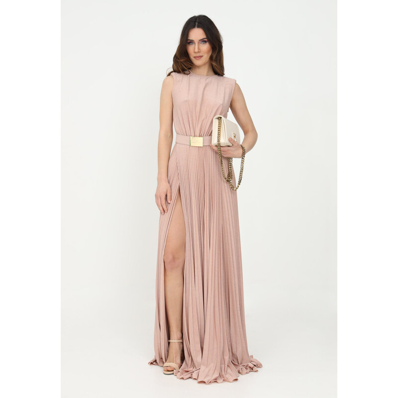 elisabetta-franchi-abito-red-carpet-nude-con-gonna-pliss-da-donna