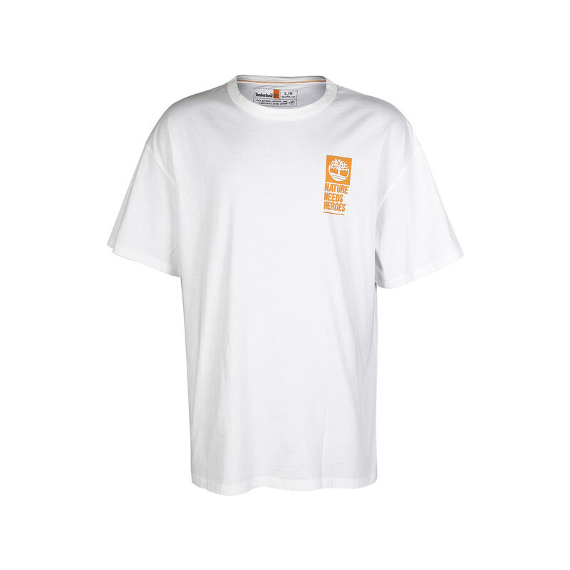 Timberland T-shirt Uomo Bianca In Cotone Bianco Taglia L