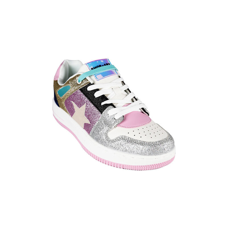 Shop Art Basket Bassa Hailey Sneakers Donna Glitter Basse Multicolore Taglia 38