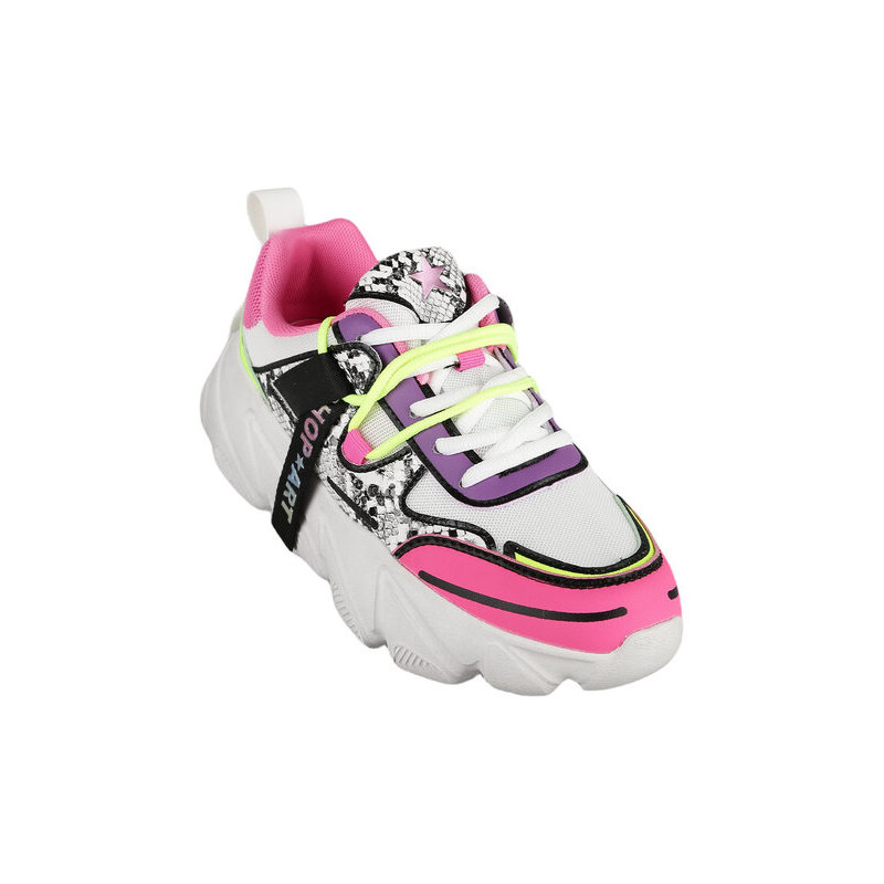 Shop Art Chunky Amy Sneakers Donna Multicolor Pitonate Basse Multicolore Taglia 37