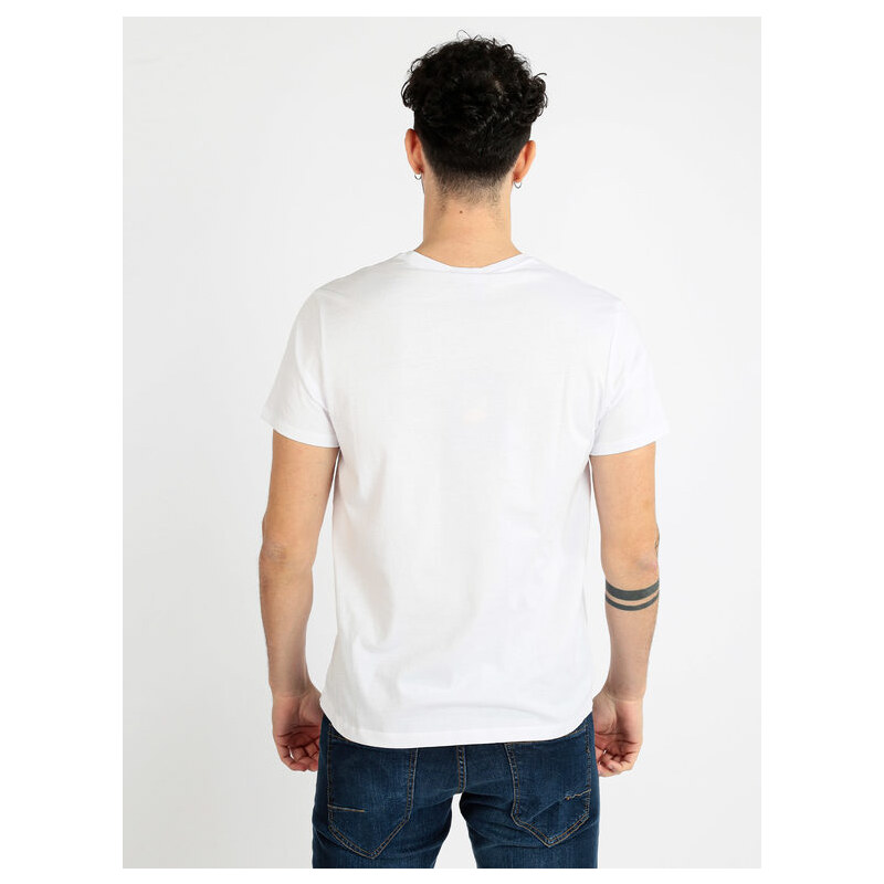 Navigare T-shirt Uomo In Cotone Manica Corta Bianco Taglia 3xl
