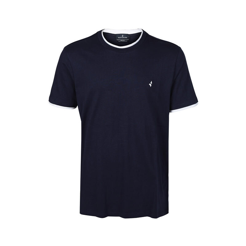 Navigare T-shirt Uomo In Cotone Manica Corta Blu Taglia Xxl