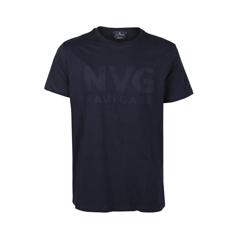Navigare T-shirt Uomo In Cotone Con Scritta Manica Corta Blu Taglia Xl