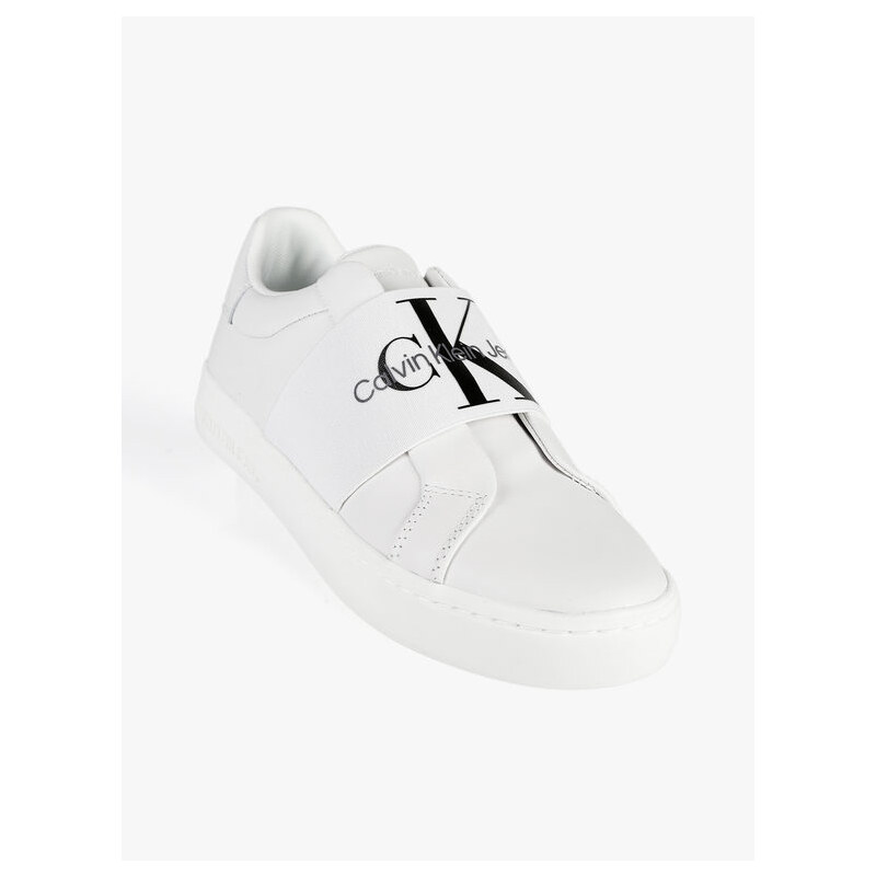 Calvin Klein Cupsole Slip On Sneakers In Pelle Donna Basse Bianco Taglia 37