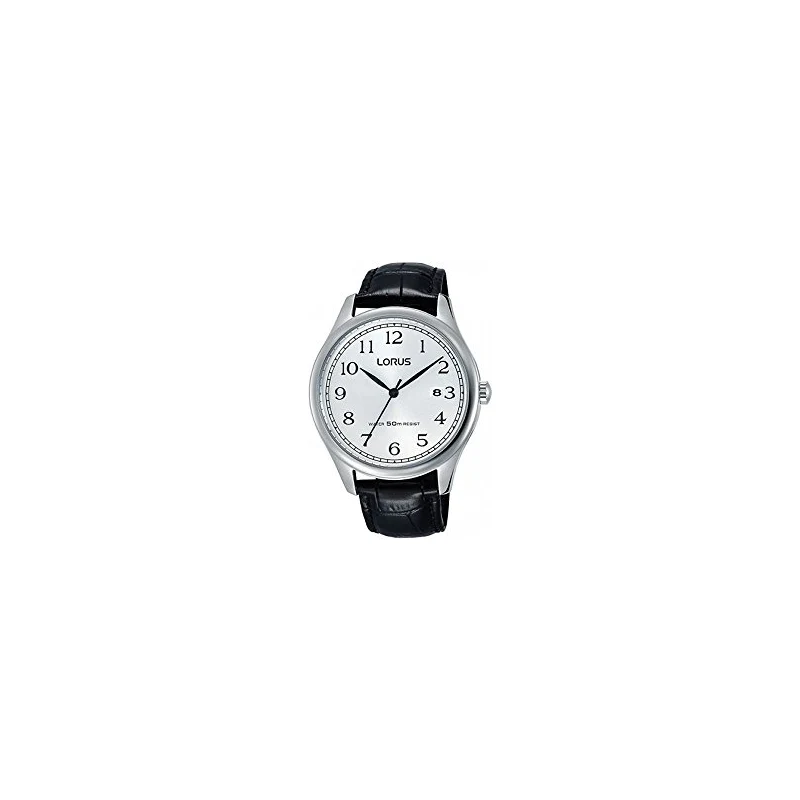 Lorus Orologio Uomo Analogico Al Quarzo, Cassa In Acciaio 43 Mm, Cinturino In Pelle Nera, Quadrante Con Indicatore Tachimetrico