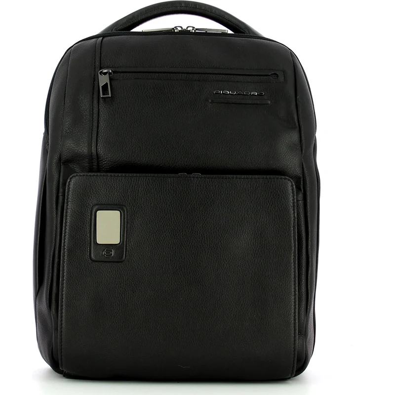 PIQUADRO Zaino Grande In Pelle 15.6'' | Camouflage Accent | 22 Litri | Scomparti Per Laptop E Tablet | Porta Trolley E Protezione RFID | Blu Scuro/Nero - 6