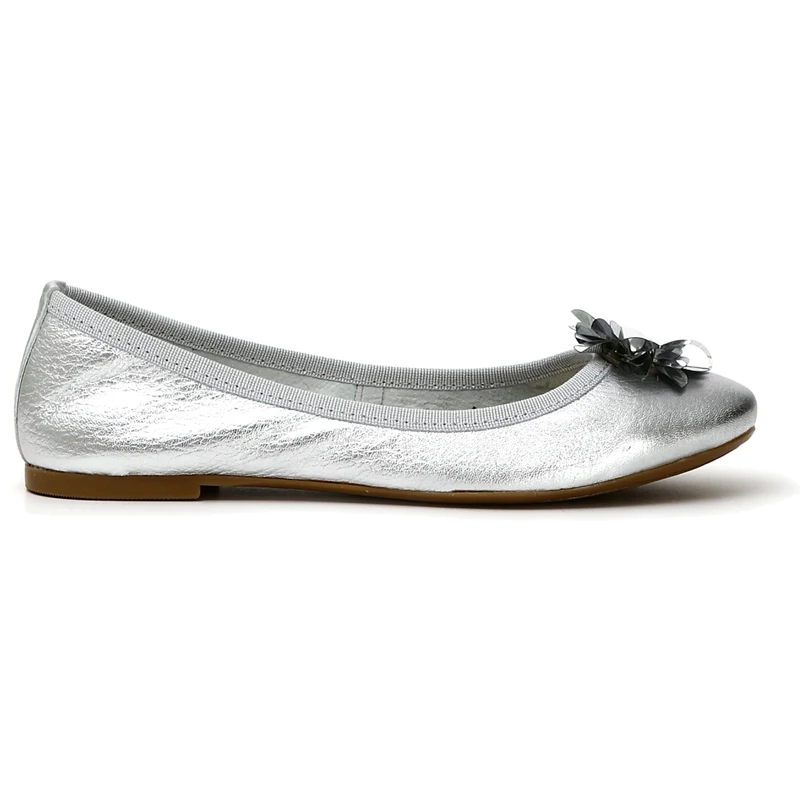 Ballerine Cafènoir in pelle scamosciata con laccio laminato asimmetrico ED5001