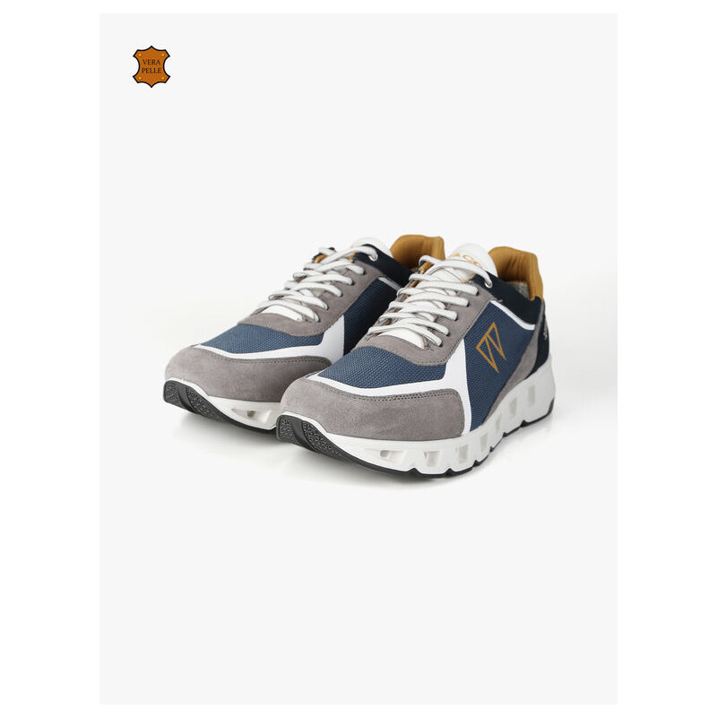 Igi&Co Sneakers In Pelle Uomo Bicolor Basse Blu Taglia 45